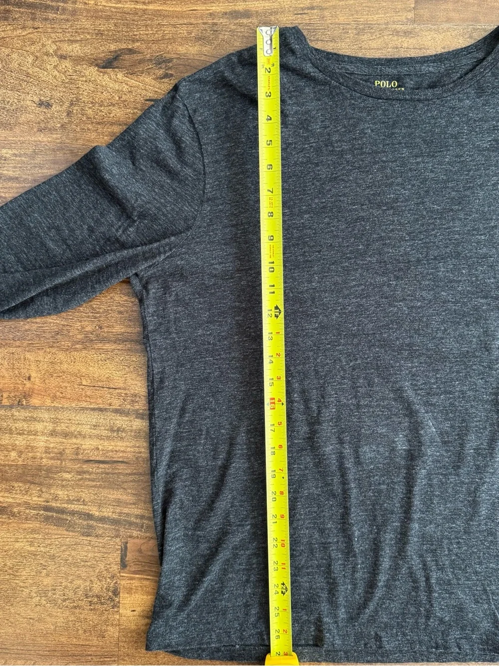 Polo by Ralph Lauren Charcoal Heather Long-Sleeve Crewneck Shirt